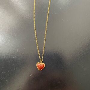carnelian heart necklace
